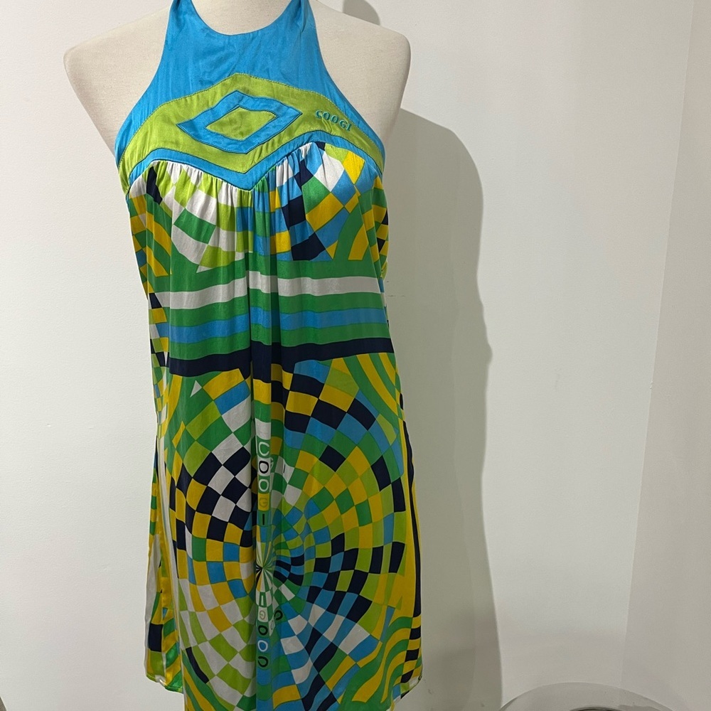 Vintage Coogi Halter Dress Geometric print